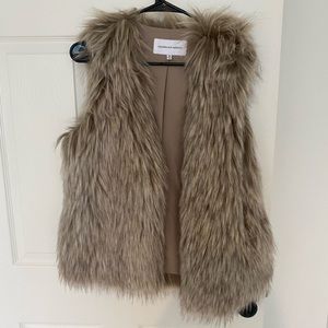 Cupcakes and cashmere faux fur vest